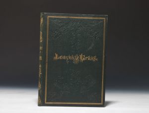 First edition Leaves of Grass with a state A binding: a point is the gilt borders and spine.