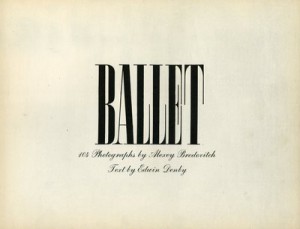 cover of ballet by Alexey Brodovitch