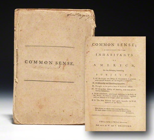 New edition of Common Sense with Paine’s additions, published by the Bradfords in mid-February 1776.