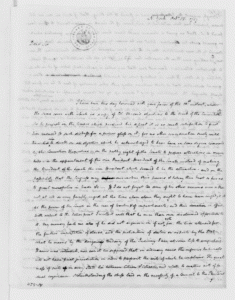 The Library of Congress’ copy of Madison’s October 18, 1787 letter to Washington criticizing Mason’s Objections to the Constitution. (Image source: Library of Congress)