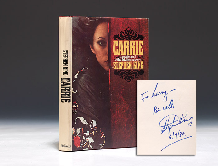 Carrie by Stephen King, inscribed by the author