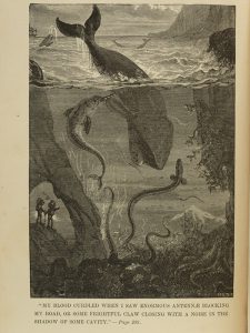 A plate from the English edition of Twenty Thousand Leagues.