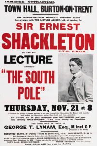 Poster advertising one of Shackleton’s lecture tours.