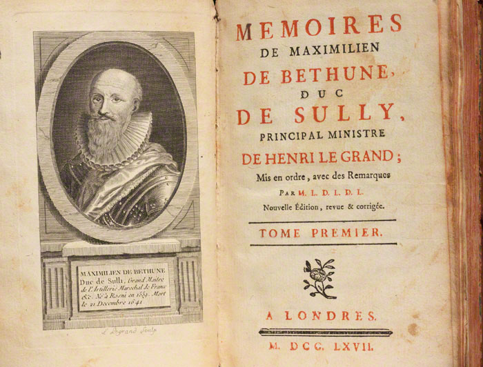 The Memoirs of The Duke of Sully title page