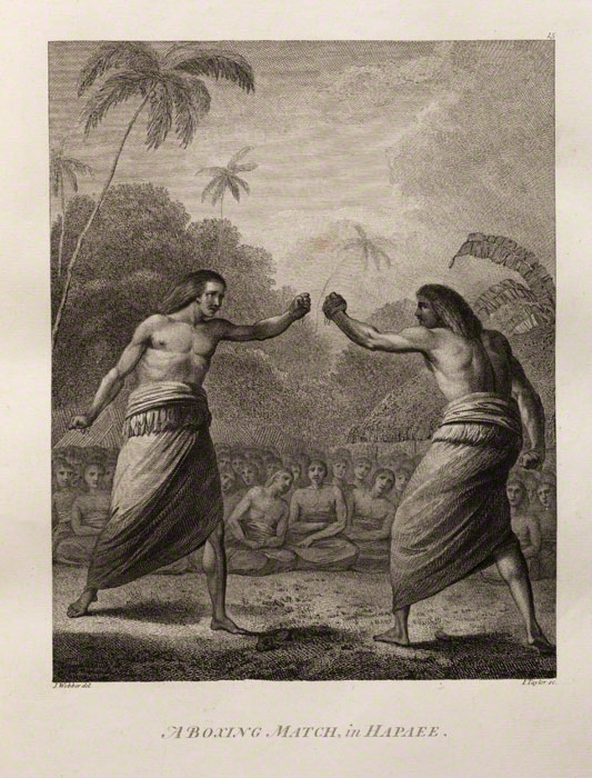 plate of boxing match in Hawaii