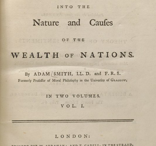 front page Wealth of Nations, first edition