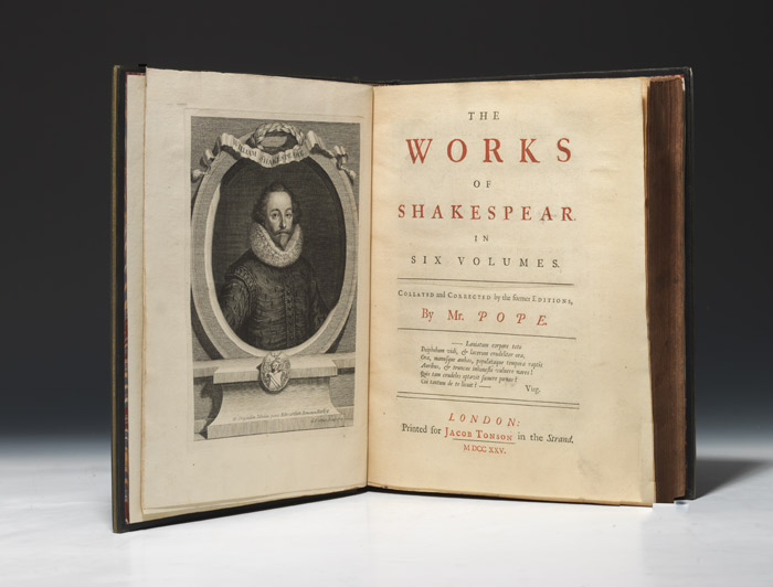 First quarto edition of Shakespeare’s works, edited by Alexander Pope