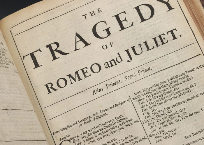 Page from Shakespeare's Romeo & Juliet