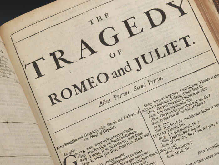Page from Shakespeare's Romeo & Juliet