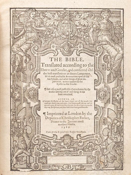 Gothic text edition of the Geneva Bible