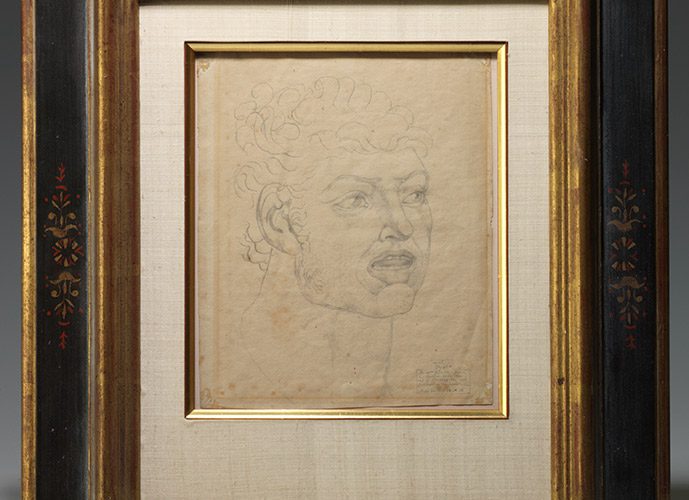 framed william blake sketch