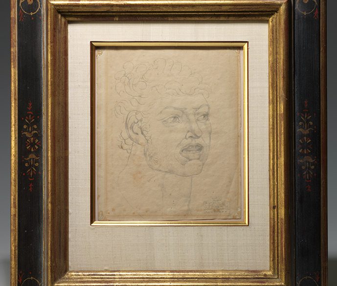 framed william blake sketch