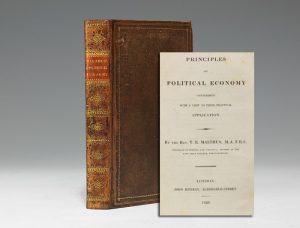 1820 first edition of Malthus’ Principles of Political Economy (BRB #101316)