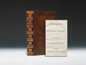 1817 first edition of Ricardo’s Principles of Political Economy (BRB #90697)