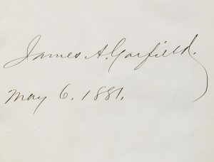 An autograph album signed by Garfield while president (BRB 103436)