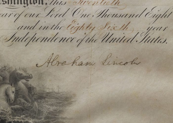 Lincoln signature