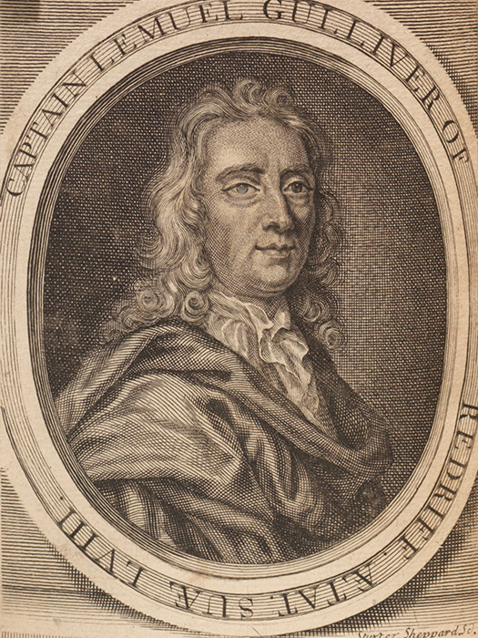 Frontispiece portrait of Gulliver in the second issue. (BRB 91646)