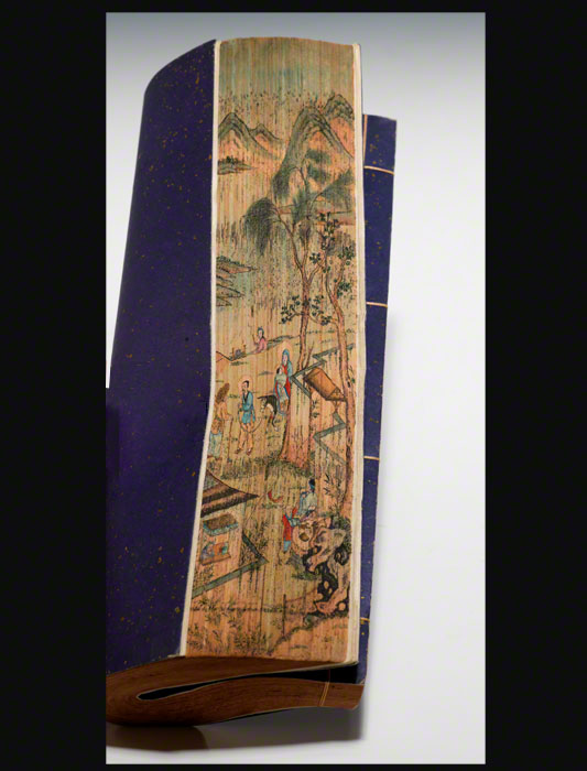 A Chinese fore-edge painting executed in the 20th century (BRB 77394)