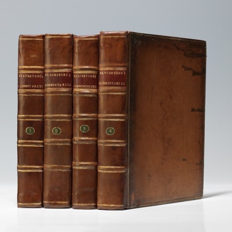 First edition of Blackstone’s Commentaries (BRB #101037)