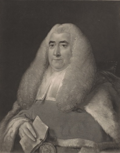 Mezzotint of Gainsborough’s portrait of Blackstone, from the New York Public Library 