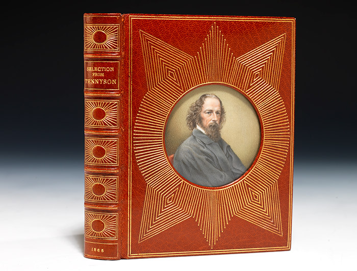 Limited edition of Alfred Tennyson’s selected poetry in an exquisite Cosway signed binding, with a beautiful miniature painting of Alfred Tennyson executed on ivory (BRB 73972)