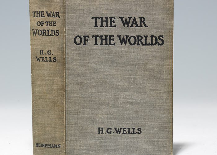 A War of the Worlds first edition copy, 1898, presented to Wells' close friend and scientific adviser