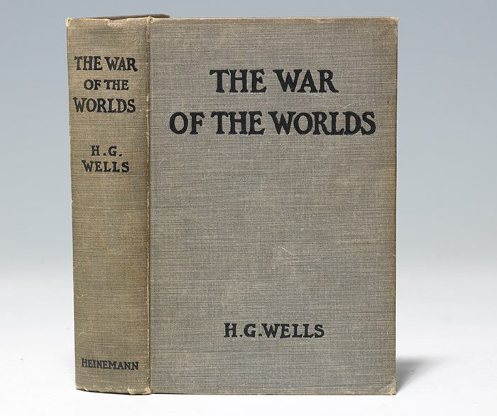 A War of the Worlds first edition copy, 1898, presented to Wells' close friend and scientific adviser