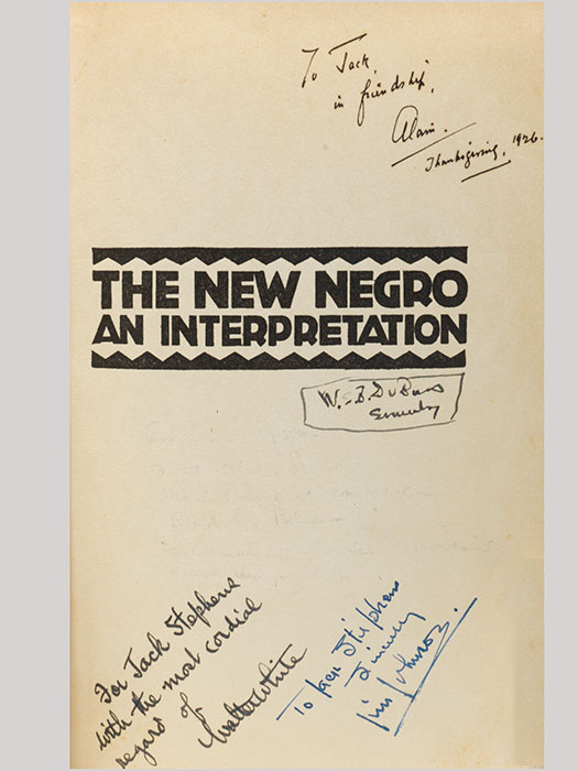The New Negro, 1925 inside cover
