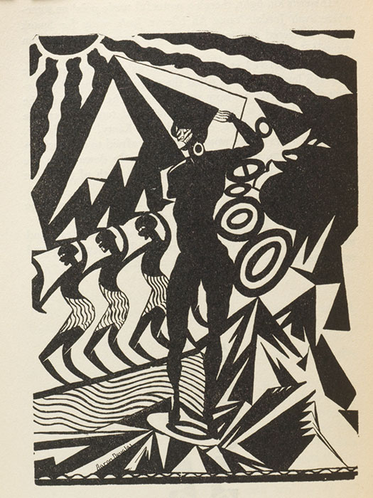 One of Aaron Douglas’ illustrations for The New Negro