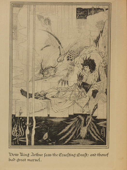 The Questing Beast, from the 1893 Beardsley edition of Malory (BRB 101757)