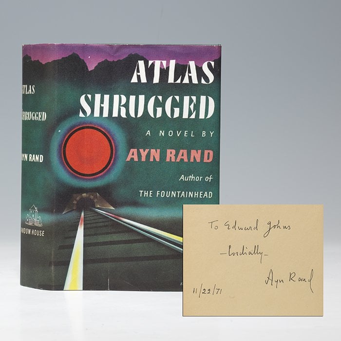 Inscribed first edition of Atlas Shrugged